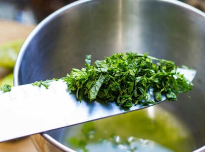 Chopped mint