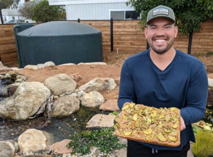 Kevin with pocaccia bread