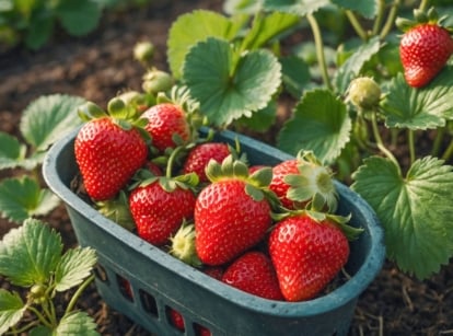 big strawberry harvest