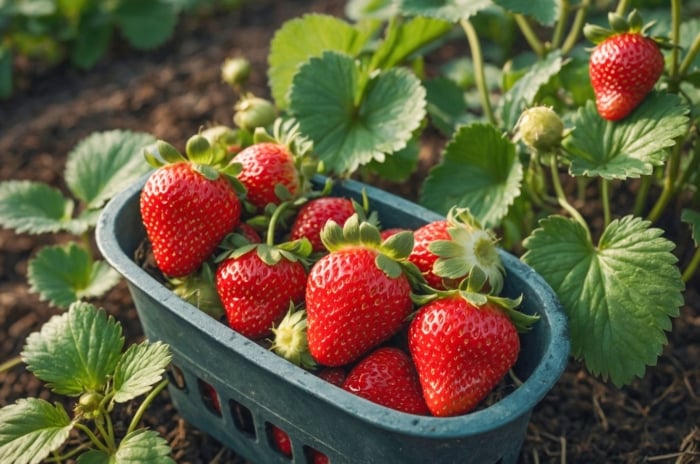 big strawberry harvest